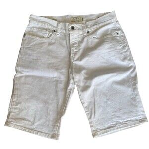 Lucky Brand Bermuda White Shorts Womens Size 4/27 Mid Rise Denim